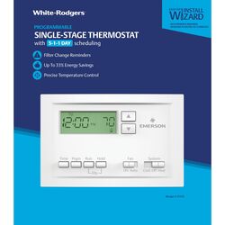 White Rodgers Heating and Cooling Touch Screen Programmable Thermostat