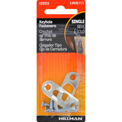 Hillman AnchorWire Steel-Plated Gold Keyhole Picture Hanger 20 lb 2 pk