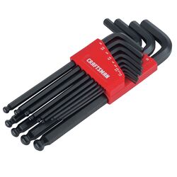 Craftsman 1/4 Metric Long and Short Arm Ball End Hex Key Set 7.8 in. 13 pc