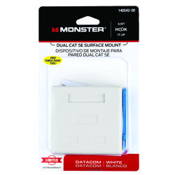Monster Cable Just Hook It Up Surface Mount Housing CAT 5E