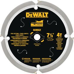 DeWalt 7-1/4 in. D X 5/8 in. S Diamond Fiber Cement Blade 4 teeth 1 pk