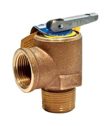 Watts 3/4 in. FPT T X 3/4 S MPT Brass Boiler Pressure Relief Valve