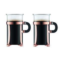 Bodum Copper Borosilicate Glass Contemporary Coffee Glass 2 pk