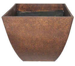 Southern Patio 16 in. W Resin Umber Planter Brown