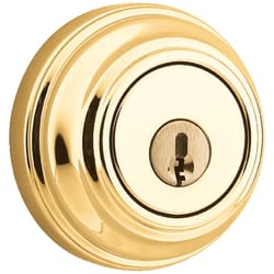 Weiser Polished Brass Metal Single Cylinder Smart Key Deadbolt