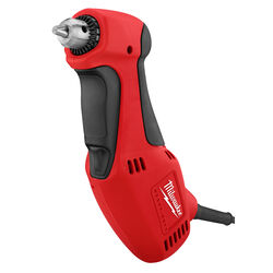 Milwaukee 3/8 in. Keyed Corded Angle Drill Bare Tool 3.5 amps 1300 rpm