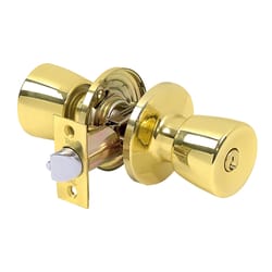 Tell Alton Bright Brass Entry Lockset ANSI Grade 3 1-3/4 in.