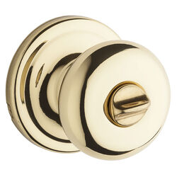 Kwikset Juno Polished Brass Privacy Lockset ANSI/BHMA Grade 2 1.75 in.