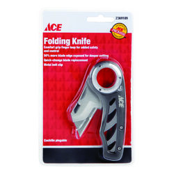 Ace 6.5 in. Fixed Blade Folding Knife Black 1 pk