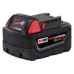 Milwaukee M18 REDLITHIUM XC6.0 18 V 6 Ah Lithium-Ion Battery Pack 1 pc
