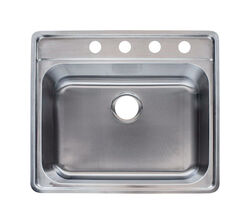 Franke Stainless Steel Top Mount 25.5 in. W X 22.5 in. L Single Bowl Kitchen Sink