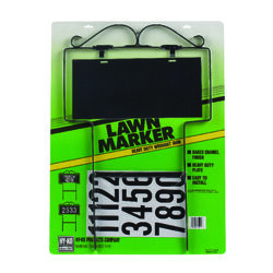 Hy-Ko Black Steel Rectangle Address Kit 3 in.