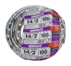 Southwire Armorlite 100 ft. 14/2 Solid Aluminum Armored MC Cable