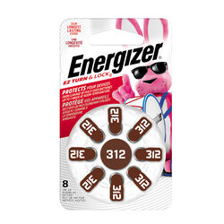 Energizer Zinc Air 312 1.4 V Hearing Aid Battery 8 pk