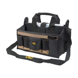 CLC 9 in. W X 16 in. H Polyester Tool Bag 17 pocket Black/Tan 1 pc