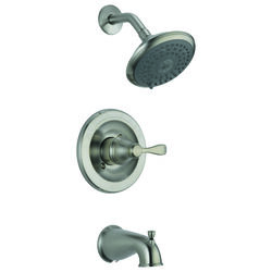 Delta Monitor Porter 1-Handle Brushed Nickel Tub and Shower Faucet