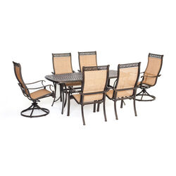 Hanover Manor 7 pc Bronze Aluminum Dining Set