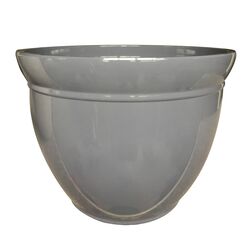 Southern Patio Kittredge 12.83 in. H X 17.5 in. W Resin Planter Gray