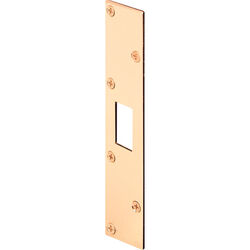 Prime-Line 7.81 in. H X 1.625 in. L Brass-Plated Steel Deadbolt Strike