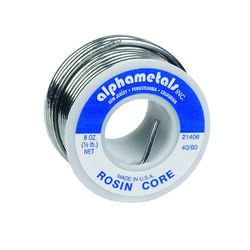 Alpha Fry 8 oz Rosin Core Solder Wire 0.09 in. D Tin/Lead 40/60 1 pc