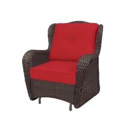 Living Accents Cedarbrook Brown Steel Deep Seating Chair Red