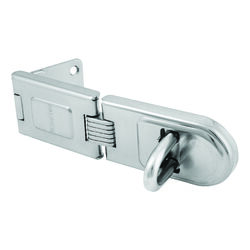 Master Lock Bright Hardened Steel 6-1/4 in. L Fixed Staple Hasp 1