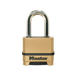 Master Lock 2 in. H X 1-7/32 in. W X 2 in. L Steel Dual Ball Bearing Locking Padlock 1 pk Keye