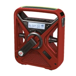 Eton Red Weather Alert Radio Flashlight Digital Battery Operated