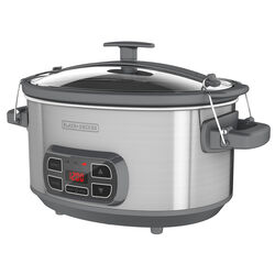 Black and Decker 7 qt Silver Stoneware Slow Cooker