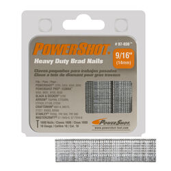 PowerShot Heavy Duty 18 Ga. G X 9/16 in. L Galvanized Steel Brad Nails 1600 pk 0.49 lb