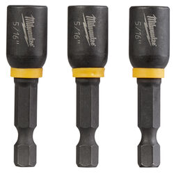 Milwaukee SHOCKWAVE IMPACT DUTY 5/16 inch drive in. S X 1-7/8 in. L Heat-Treated Steel Nut Drive