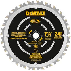 DeWalt 7-1/4 in. D X 5/8 in. S Demolition Carbide Tipped Steel Saw Blade 24 teeth 1 pk