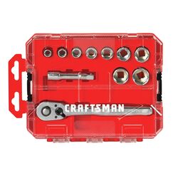 Craftsman 3/8 in. drive S SAE 6 Point Socket and Ratchet Set 11 pc