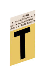 Hy-Ko 1-1/2 in. Black Aluminum Self-Adhesive Letter T 1 pc