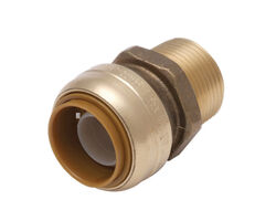 SharkBite 1/2 in. Push T X 1/2 in. D MPT Brass Connector
