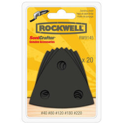 Rockwell Sonicrafter 3.7 in. L X 7.6 in. W Aluminum Oxide Sanding Sheet 20 pk