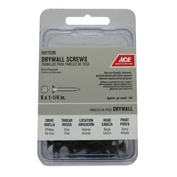 Ace No. 6 S X 1-1/4 in. L Phillips Drywall Screws 100 pk