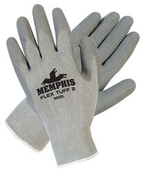 MCR Safety Flex Tuff Unisex Coated Gloves Gray XL 10 pair