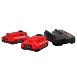 Craftsman 20V MAX 20 V 2 Ah Lithium-Ion Battery and Charger Starter Kit 3 pc