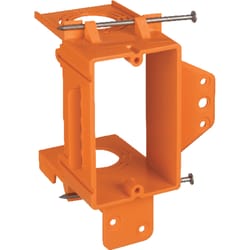Carlon 5.16 in. Rectangle PVC 1 gang Low Voltage Mounting Bracket Orange