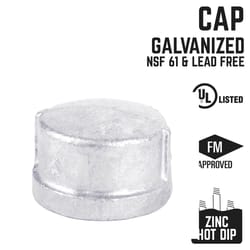 BK Products 4 in. FPT T Galvanized Malleable Iron Cap