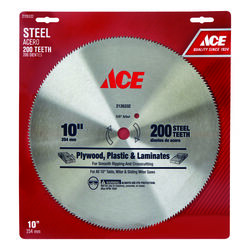 Ace 10 in. D X 5/8 in. S Steel Circular Saw Blade 200 teeth 1 pk
