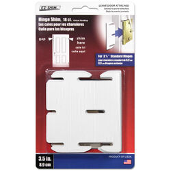 EZ SHIM 1.1 in. W X 3.5 in. L Plastic Hinge Shim 18 pk