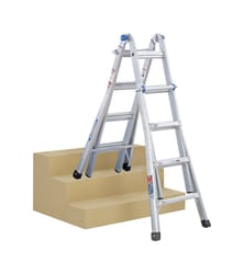 Werner 17 ft. H X 16 in. W Aluminum Articulating Ladder Type 1A 300 lb