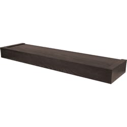 High and Mighty 2.5 in. H X 24 in. W X 6 in. D Espresso Plastic Floating Shelf
