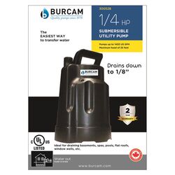 Burcam 1/4 HP 1450 gph Thermoplastic Switchless AC Portable Water Pump
