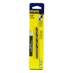Irwin 1/4 in. S X 4 in. L High Speed Steel Left Hand Drill Bit 1 pc