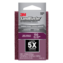 3M SandBlaster 3-3/4 in. L X 2-1/2 in. W X 1 in. T 150 Grit Medium Flat Surface Dust Channelin