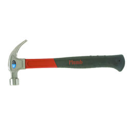 Plumb Pro Series 16 oz Smooth Face Curved Claw Hammer Fiberglass Handle