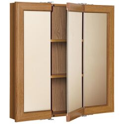 Tri-View Medicine Cabinet Continental Cabinets 28.625 in. H X 30 in. W X 4.44 inch in. D Squar